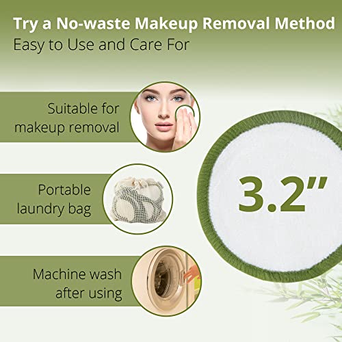 Langsprit Reusable Cotton Rounds - Washable Makeup Remover Pads for Toner, Co...