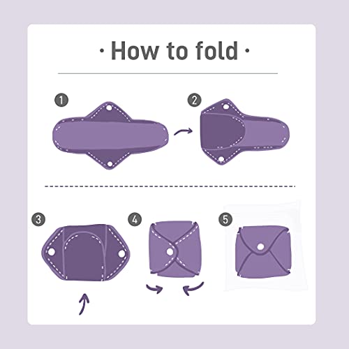 Langsprit Reusable Sanitary Pads for Women, Feminine Pads for Women Regular A...