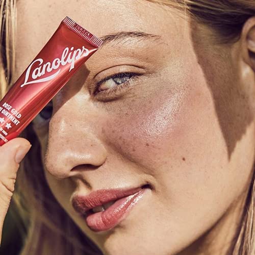 Lanolips Rose Gold 101 Ointment - Natural Lanolin Moisturizer with Blush Colo...