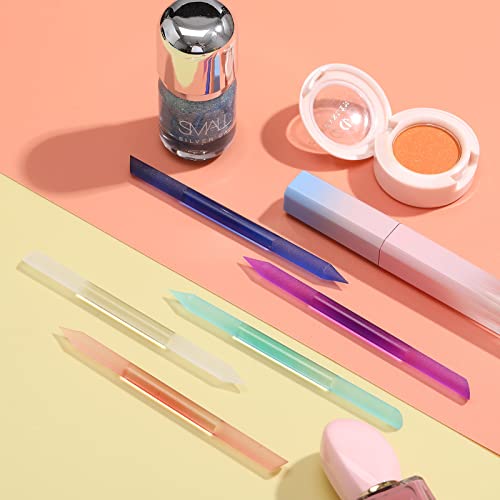 5 Pieces Glass Cuticle Pusher Imitated Crystal Nail Files Double Sided Cuticl...