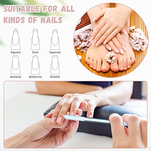 5 Pieces Glass Cuticle Pusher Imitated Crystal Nail Files Double Sided Cuticl...