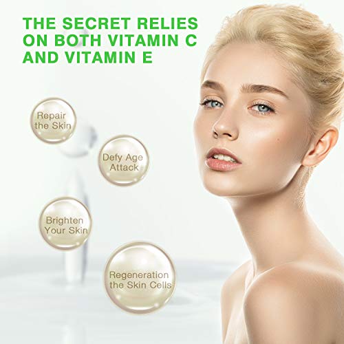 30% Vitamin C Serum with Hyaluronic Acid & VE for Face, Neck and Eye Treatmen...