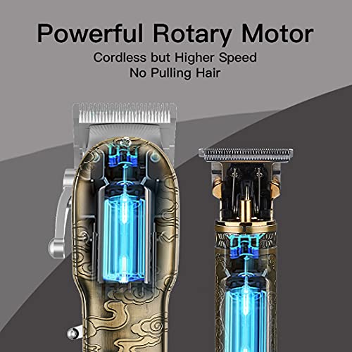Lanumi Hair Clippers for Men Cordless Cutting T-Blade Trimmer Kit Professiona...