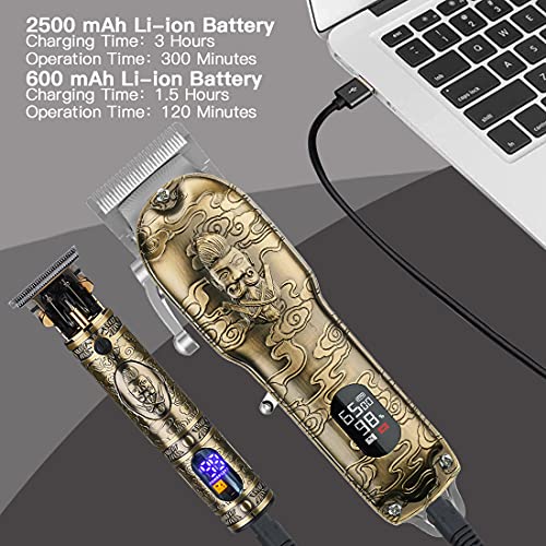 Lanumi Hair Clippers for Men Cordless Cutting T-Blade Trimmer Kit Professiona...
