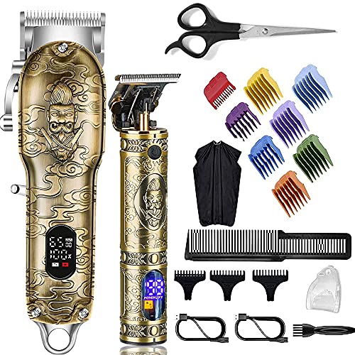 Lanumi Hair Clippers for Men Cordless Cutting T-Blade Trimmer Kit Professiona...