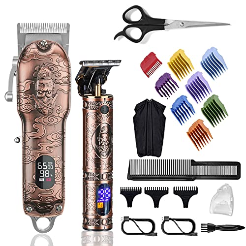 Lanumi Hair Clippers for Men Cordless Cutting T-Blade Trimmer Kit Professiona...