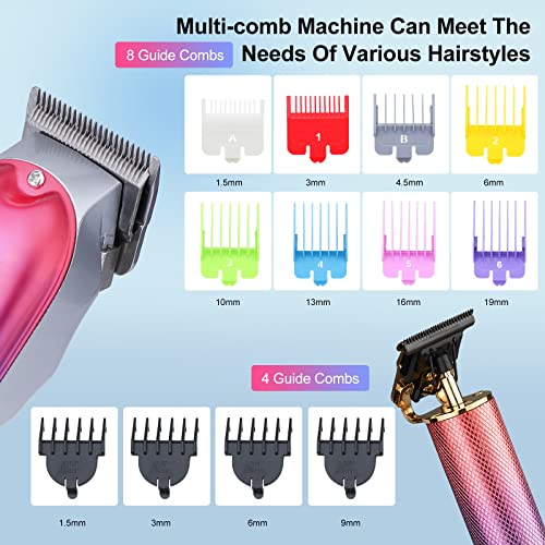 Lanumi Men Hair Clippers & Trimmers Set Cordless Barber Clipper for Hair Cutt...