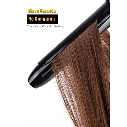 Lanvier 1.25 Inch Clipped Curling Iron with Extra Long Tourmaline Ceramic Bar...