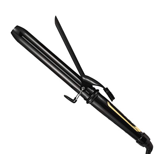 Lanvier 1.25 Inch Clipped Curling Iron with Extra Long Tourmaline Ceramic Bar...