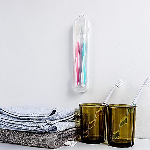2 Pack Travel Toothbrush Case, Lapfoon Portable Toothbrush Holder, Plastic To...
