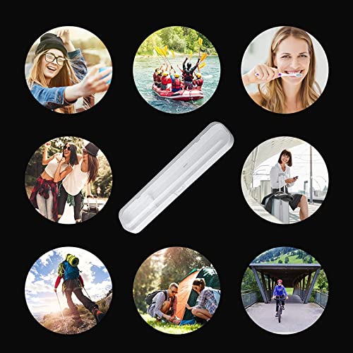 2 Pack Travel Toothbrush Case, Lapfoon Portable Toothbrush Holder, Plastic To...