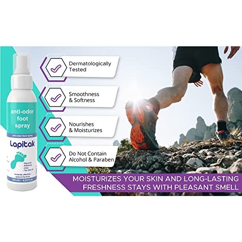 Lapitak Shoe Deodorizer and Foot Spray - Shoe Odor Eliminator & Smell Remover...