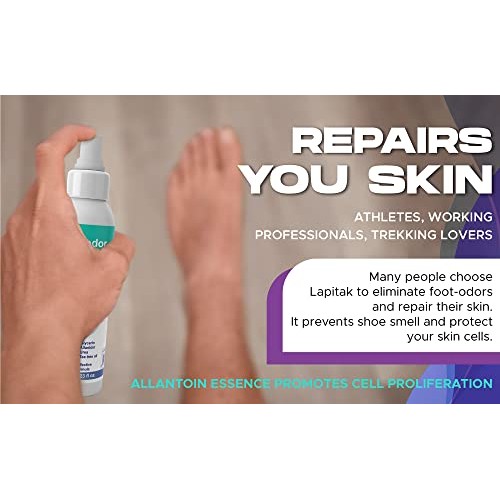 Lapitak Shoe Deodorizer and Foot Spray - Shoe Odor Eliminator & Smell Remover...