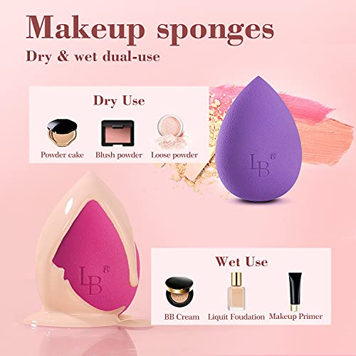 5Pcs Makeup Sponge Blender Beauty Set - Larbois Foundation Blending Beauty Sp...