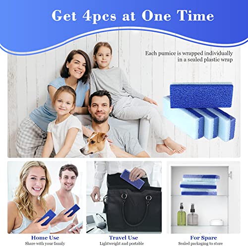 Pumice Stone for Feet Foot Scrubber - Larbois 4Pack Pumice Stone for Feet Cal...