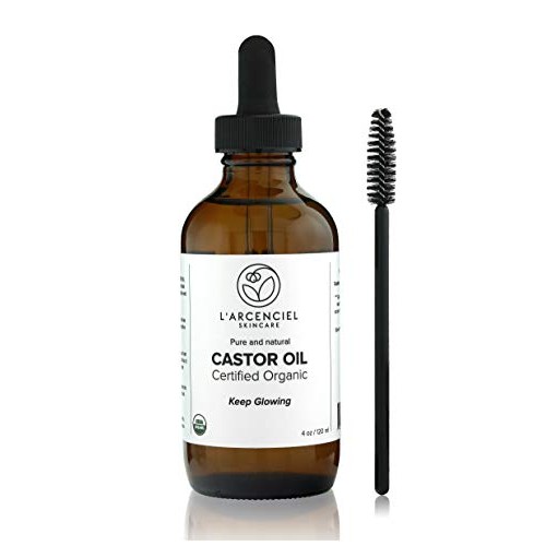 Organic Castor Oil (4 oz.) by L'arcenciel Skincare. 100% Pure and USDA Certif...