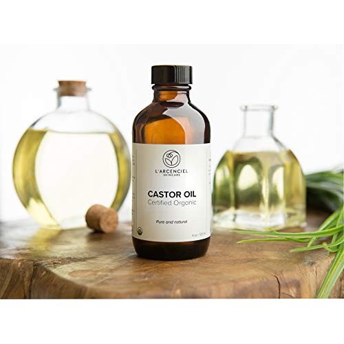 Organic Castor Oil (4 oz.) by L'arcenciel Skincare. 100% Pure and USDA Certif...