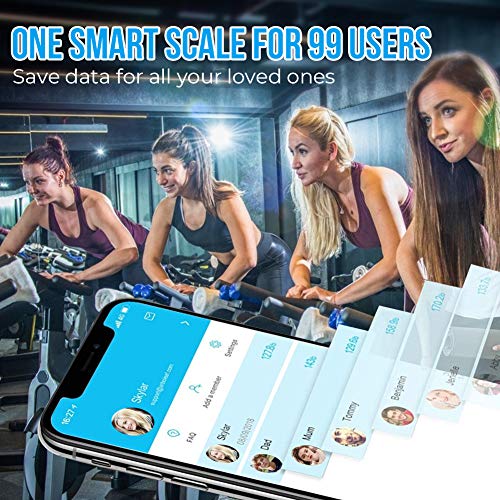 Scale for Body Weight, 24 Data Body Composition Bathroom Smart Scale 0.1 kg/0...