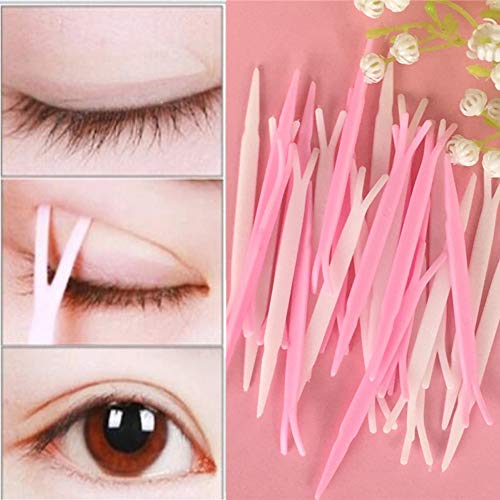 100 Pieces 2.87 Inch Eyelids Tape Forks Double Eyelid Tape Forks Plastic Doub...
