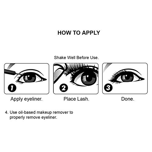 Lash'd Up Magnetic Eyeliner 3x Stronger with Magnetic Eyelashes Kit Natural R...