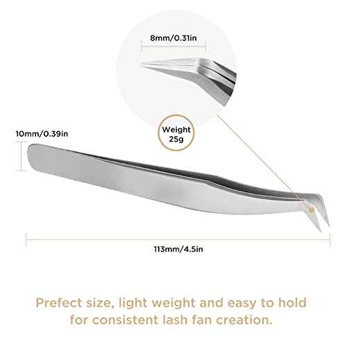 LASHVIEW Volume Lash Tweezers, LT02 Eyelash Extension Tweezers for Volume Las...