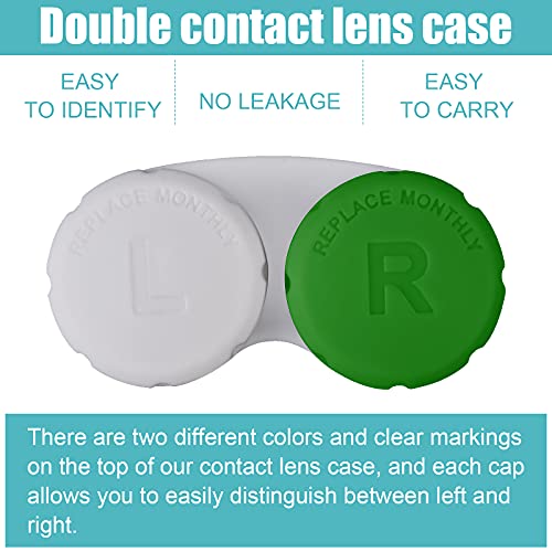 12PCS Colorful Contact Lens Case, Contact Lens Immersion Kit, Leak-Proof Pack...