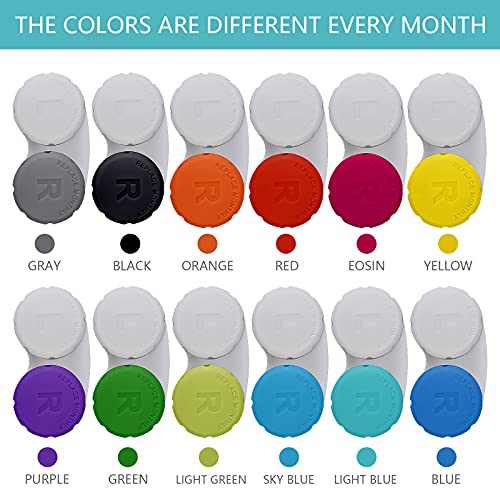 12PCS Colorful Contact Lens Case, Contact Lens Immersion Kit, Leak-Proof Pack...