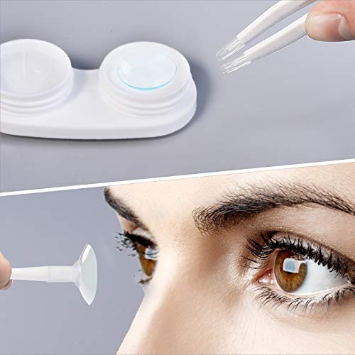 Contact Lens Travel Kit with Cleaner Washer, Portable Contact Box with Mirror...