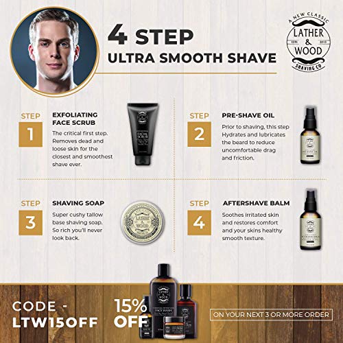 Best After-shave Balm, Sandalwood Scent, Premium Aftershave Lotion, Soothes a...