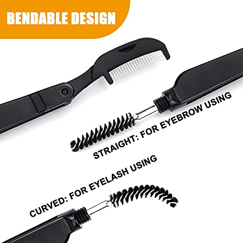 4D Silk Fiber Lash Mascara Black Waterproof with Foldable Eyelash Comb, Hypoa...