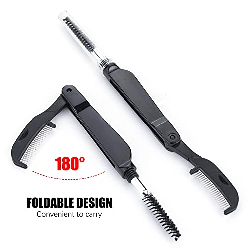 4D Silk Fiber Lash Mascara Black Waterproof with Foldable Eyelash Comb, Hypoa...