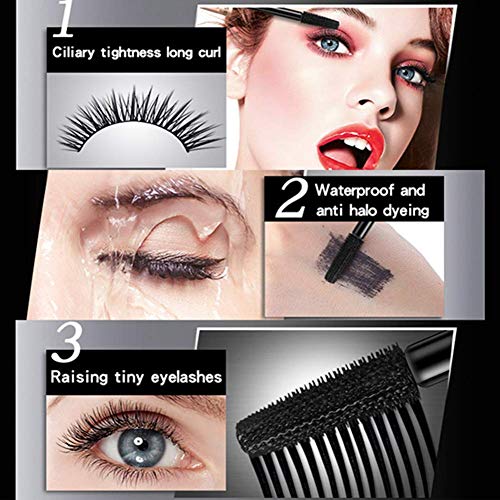 4D Silk Fiber Lash Mascara with Folding Eyelash Comb, Long Lasting Waterproof...