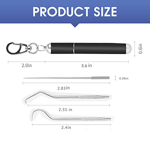 Lattliv 8 Pieces Portable Stainless Steel Toothpicks Holder Metal Reusable Ti...