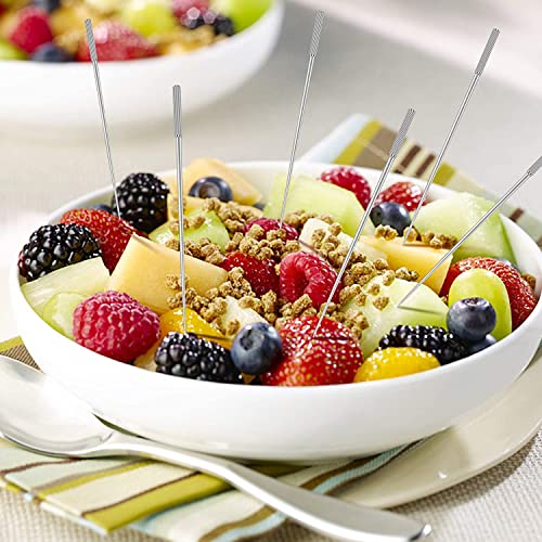 Lattliv 8 Pieces Portable Stainless Steel Toothpicks Holder Metal Reusable Ti...