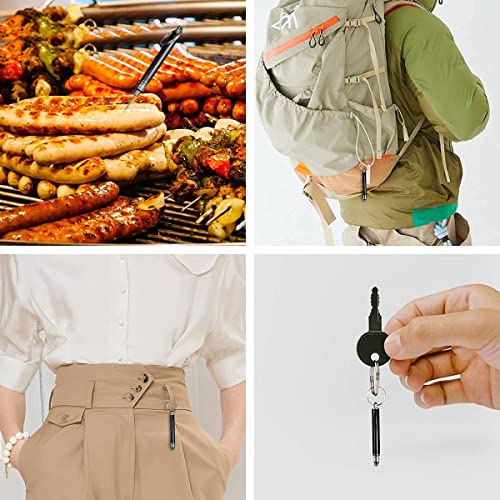 Lattliv Portable Titanium Toothpicks Holder, 2 Pieces Stainless Steel Metal T...