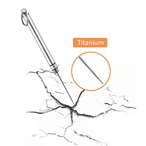 Lattliv Portable Titanium Toothpicks Holder, 2 Pieces Stainless Steel Metal T...