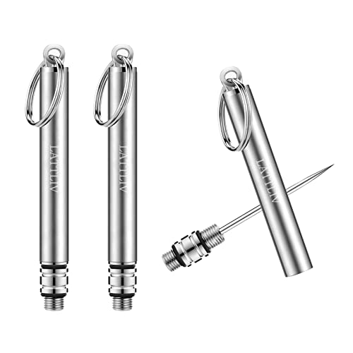 Lattliv Portable Titanium Toothpicks Holder, 2 Pieces Stainless Steel Metal T...