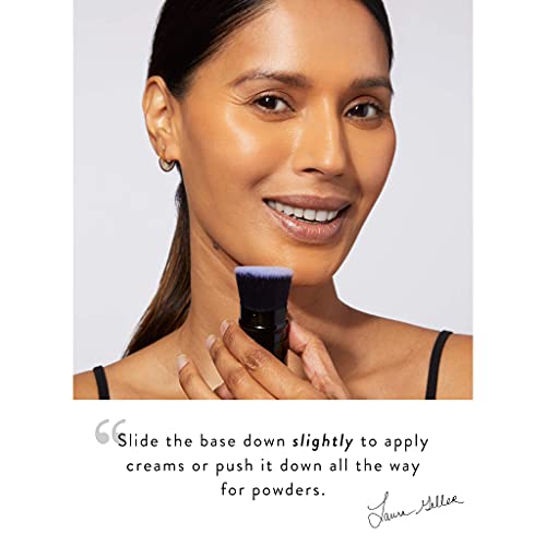 LAURA GELLER NEW YORK Retractable Black Kabuki Brush for Liquid, Cream and Po...