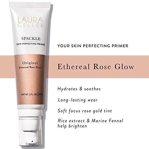 LAURA GELLER NEW YORK Spackle Skin Perfecting Sheer Rose Glow Makeup Primer w...