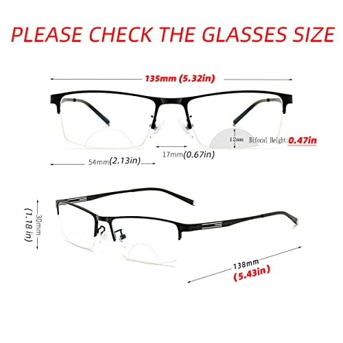 Men's Bifocal Reading Glasses Business Sun Photochromic Lens Metal Frame 2020...