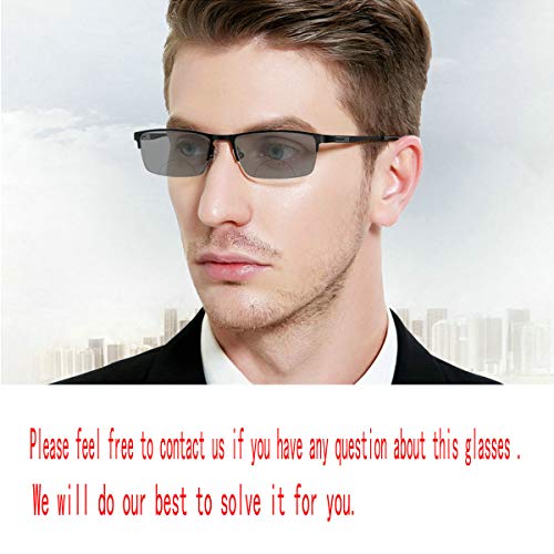 Men's Bifocal Reading Glasses Business Sun Photochromic Lens Metal Frame 2020...