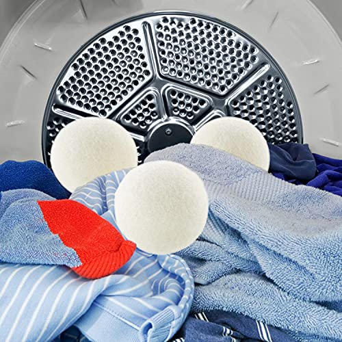 Lauterye Wool Dryer Balls 6-Pack, Reusable Natural Fabric Softener, 100% Made...