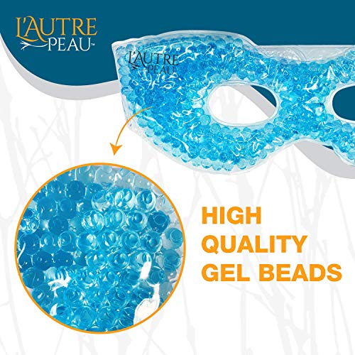 USA Merchant - 2 Redesigned Therapeutic Spa Gel Bead Eye Masks - Hot/Cold Reu...