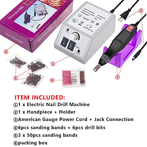 Professional Electric Nail Drill Machine Nails File Manicure Set Low Noise Vi...