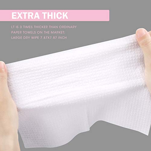 Soft Extra Thick Disposable Fast Dry Wipes, Daily Facial Cleansing Cloths,Dry...