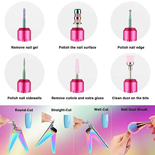 Electric Nail Drill Machine Kit, Lavinda Aurora Portable Upgraded USB Efile S...