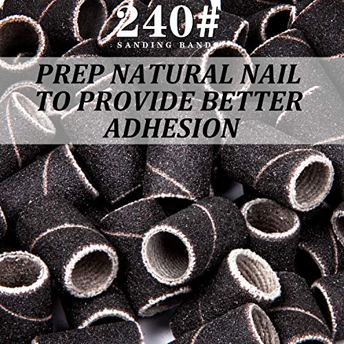 Lavinda Sanding Bands Nail Drill Bits 300Pcs Grits Electric File Nail Sanders...