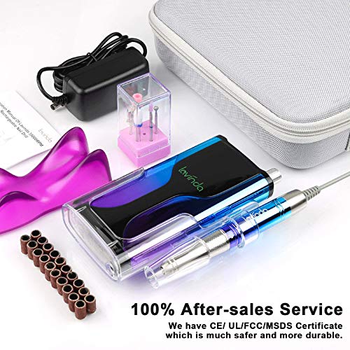 Professional Rechargeable Nail Drill Machine, Lavinda Cordless 35,000RPM Skys...