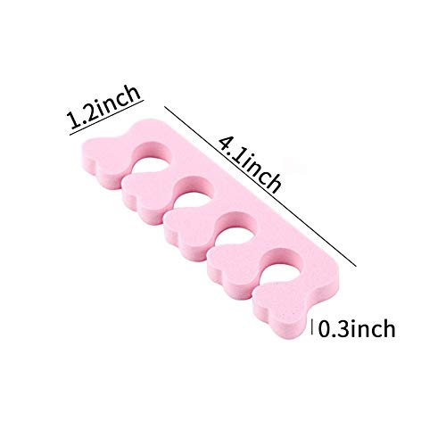 Toe Separators,2 Pair Toe Separators Set,Soft Foam Toe Separators Pedicure，S...