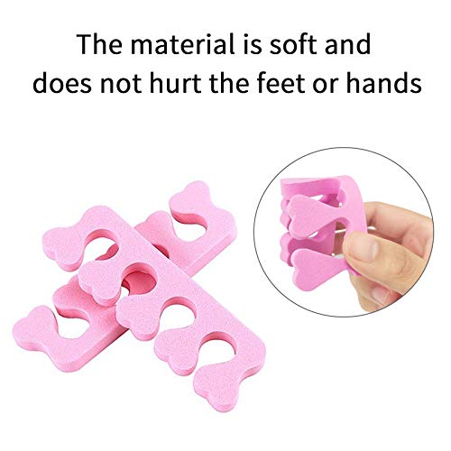 Toe Separators,2 Pair Toe Separators Set,Soft Foam Toe Separators Pedicure，S...